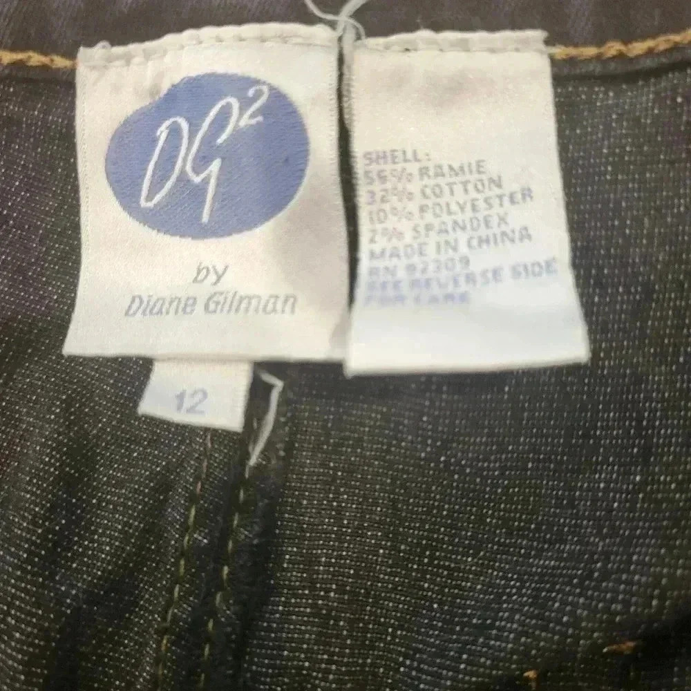 Diane Gilman straight  leg Jeans sz 12 leg zips - Picture 3 of 6